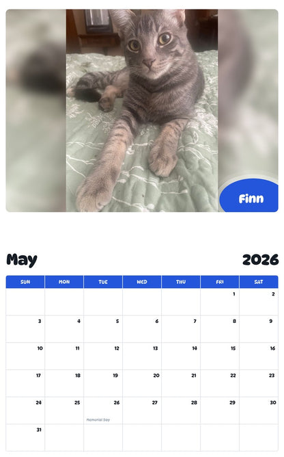 2026 - 2027 Finn - Pawidols Pet Calendar