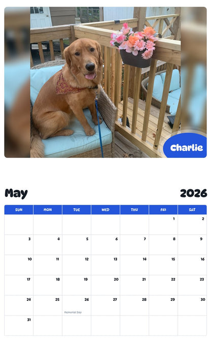 2026 - 2027 Charlie - Pawidols Pet Calendar
