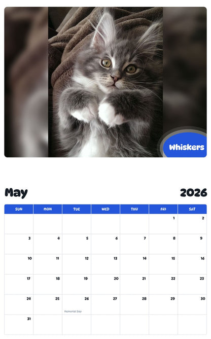 2026 - 2027 Whiskers - Pawidols Pet Calendar