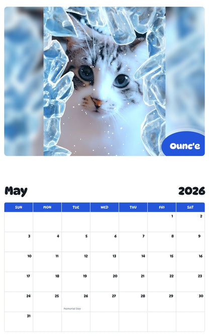 2026 - 2027 Ounc'e - Pawidols Pet Calendar
