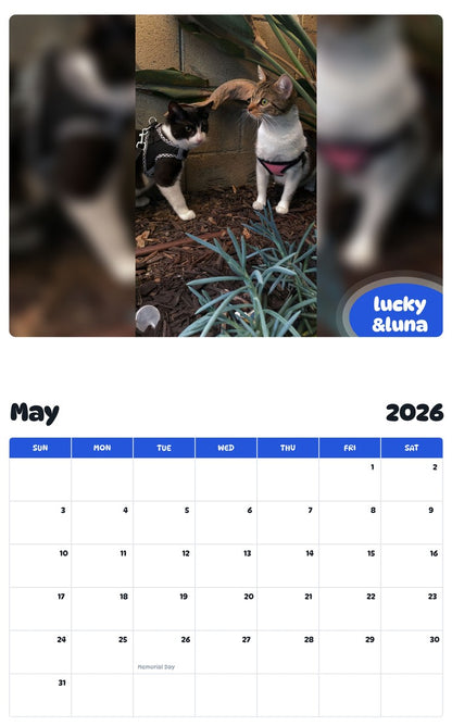 2026 - 2027 lucky &luna - Pawidols Pet Calendar