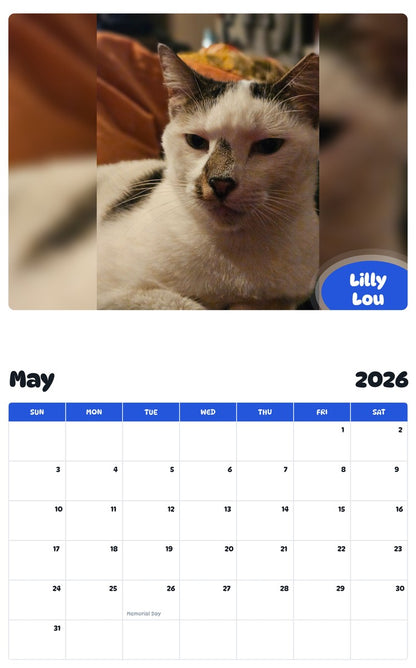 2026 - 2027 Lilly Lou - Pawidols Pet Calendar
