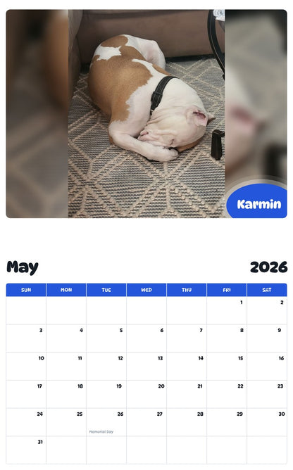 2026 - 2027 Karmin - Pawidols Pet Calendar