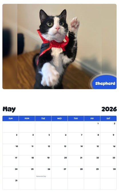 2026 - 2027 Shepherd - Pawidols Pet Calendar