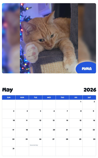 2026 - 2027 MINA - Pawidols Pet Calendar
