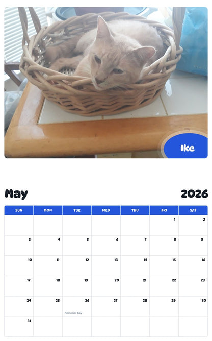 2026 - 2027 Ike - Pawidols Pet Calendar