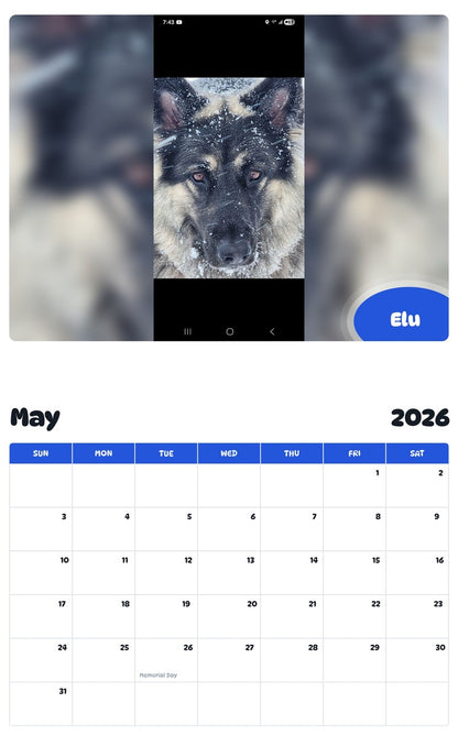 2026 - 2027 Elu - Pawidols Pet Calendar