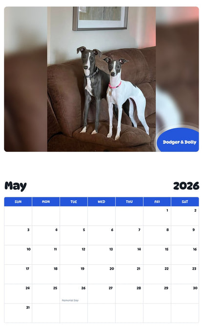 2026 - 2027 Dodger & Dolly - Pawidols Pet Calendar
