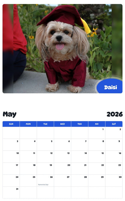 2026 - 2027 Daisi - Pawidols Pet Calendar