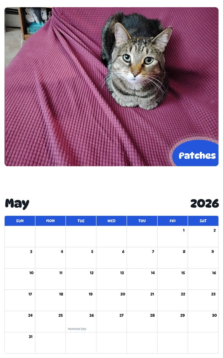 2026 - 2027 Patches - Pawidols Pet Calendar