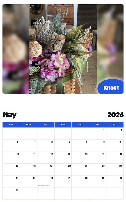 2026 - 2027 Knott - Pawidols Pet Calendar