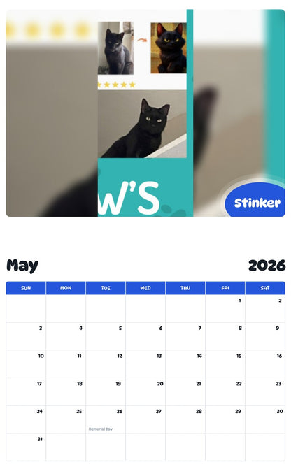 2026 - 2027 Stinker - Pawidols Pet Calendar