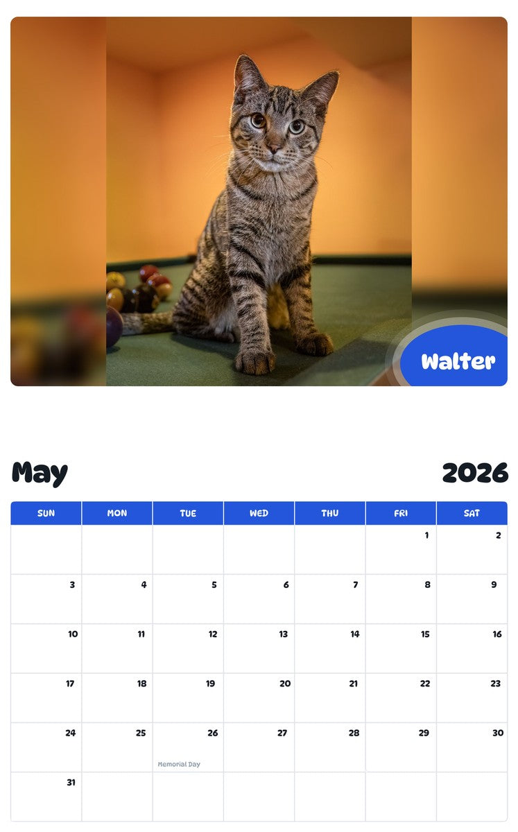 2026 - 2027 Walter - Pawidols Pet Calendar