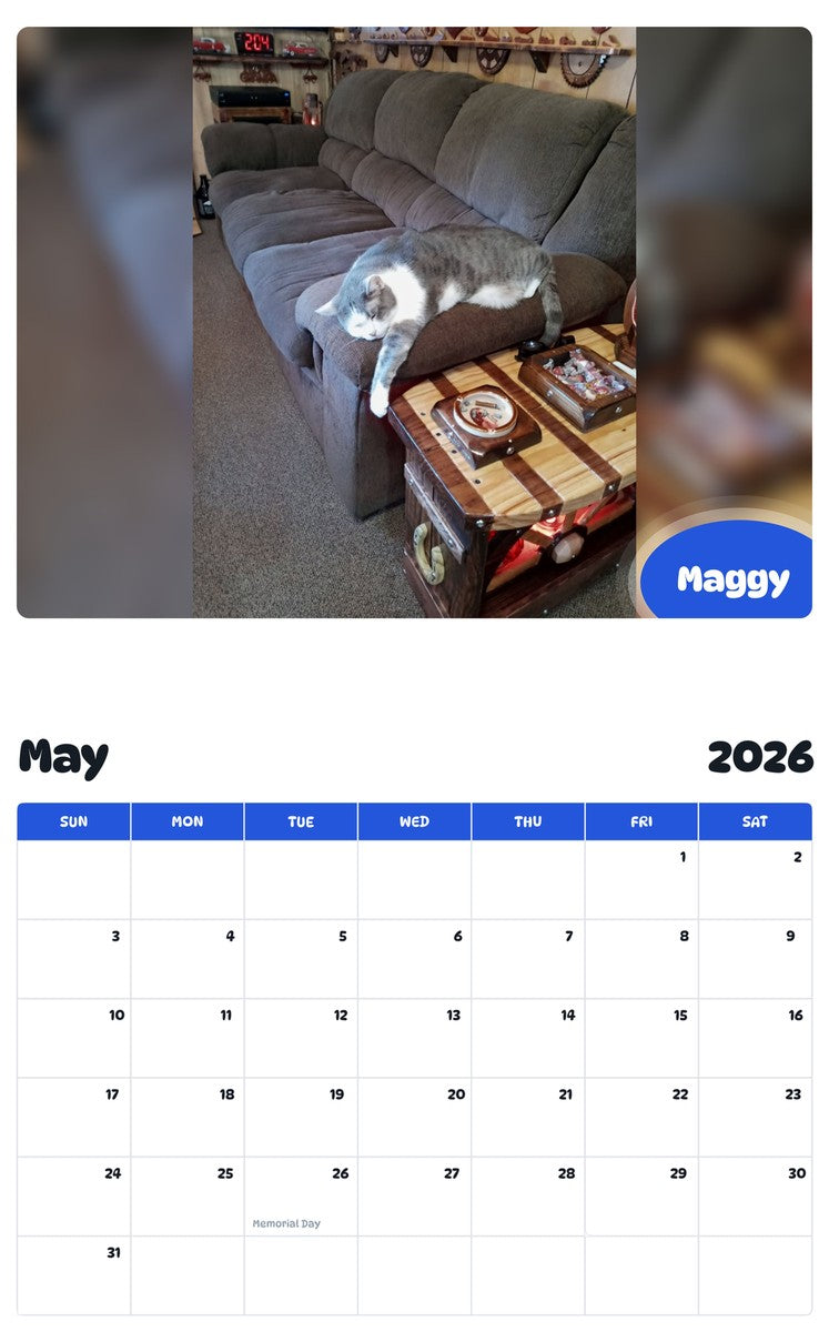2026 - 2027 Maggy - Pawidols Pet Calendar