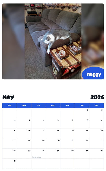 2026 - 2027 Maggy - Pawidols Pet Calendar
