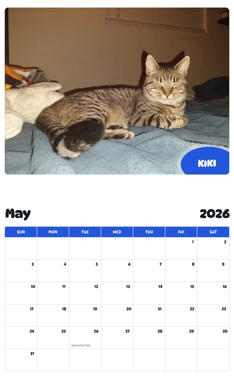 2026 - 2027 KIKI - Pawidols Pet Calendar