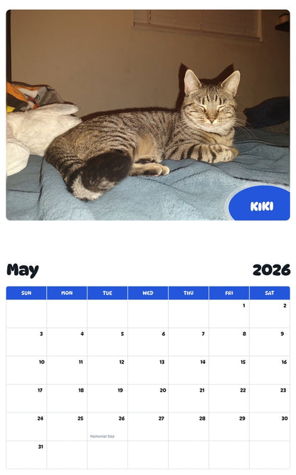 2026 - 2027 KIKI - Pawidols Pet Calendar