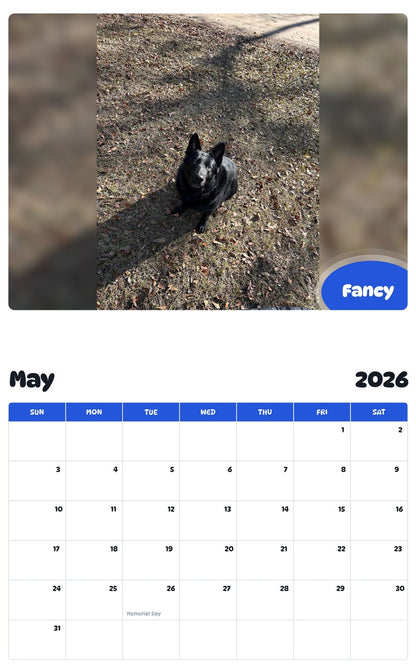 2026 - 2027 Fancy - Pawidols Pet Calendar