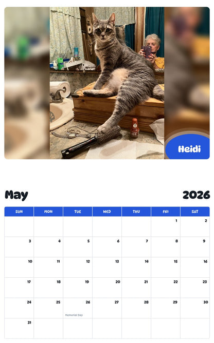 2026 - 2027 Heidi - Pawidols Pet Calendar