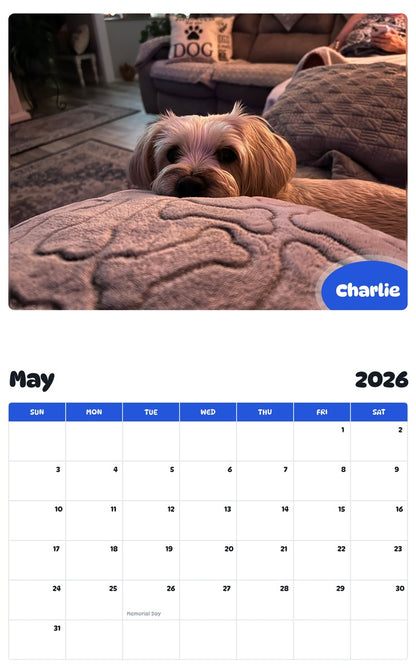2026 - 2027 Charlie - Pawidols Pet Calendar