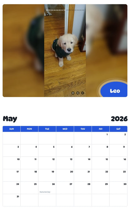 2026 - 2027 Leo - Pawidols Pet Calendar