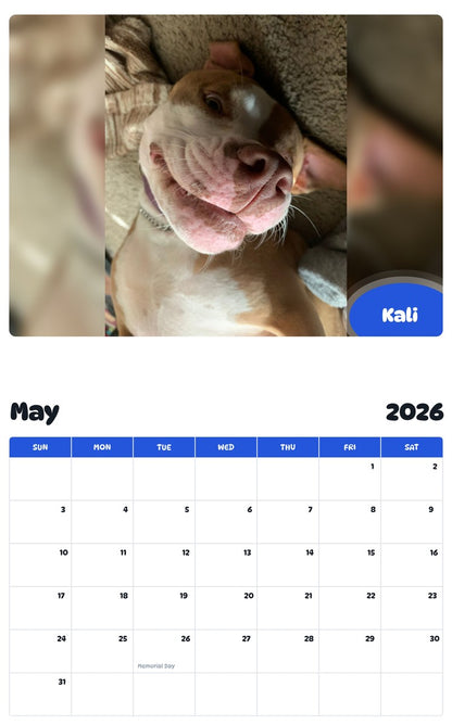2026 - 2027 Kali - Pawidols Pet Calendar