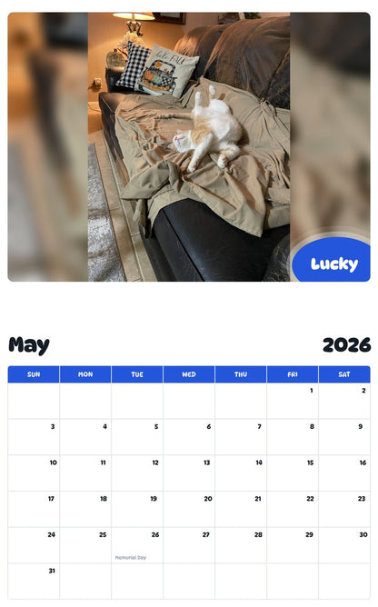 2026 - 2027 Lucky - Pawidols Pet Calendar