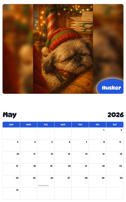 2026 - 2027 Husker - Pawidols Pet Calendar