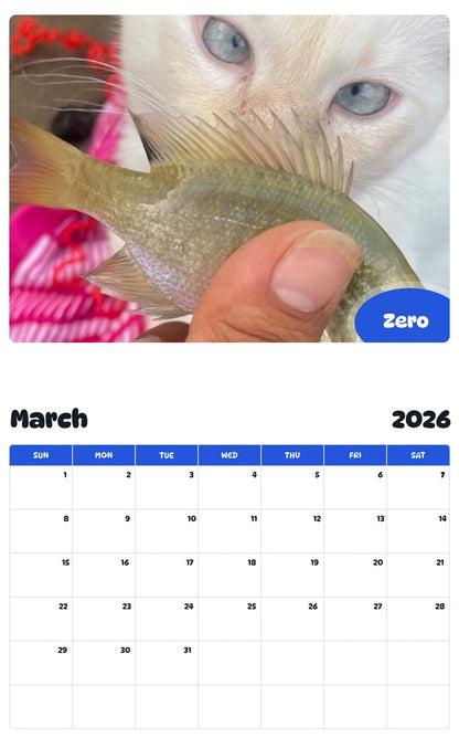 November 2025 - October 2026 Zero - Pawidols Pet Calendar