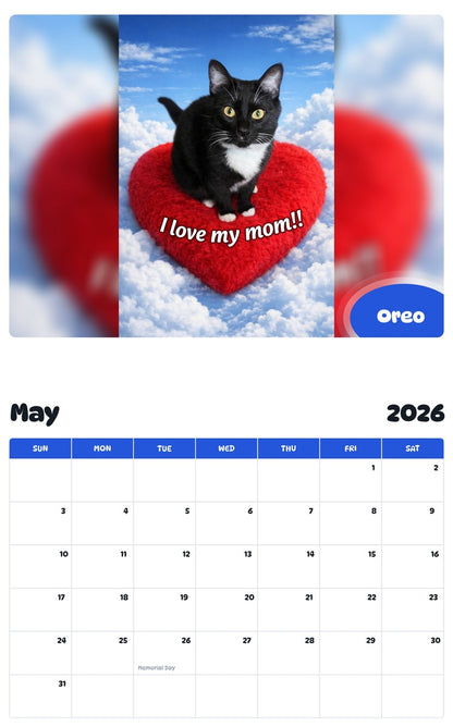 2026 - 2027 Oreo - Pawidols Pet Calendar