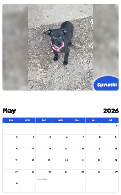 2026 - 2027 Sprunki - Pawidols Pet Calendar