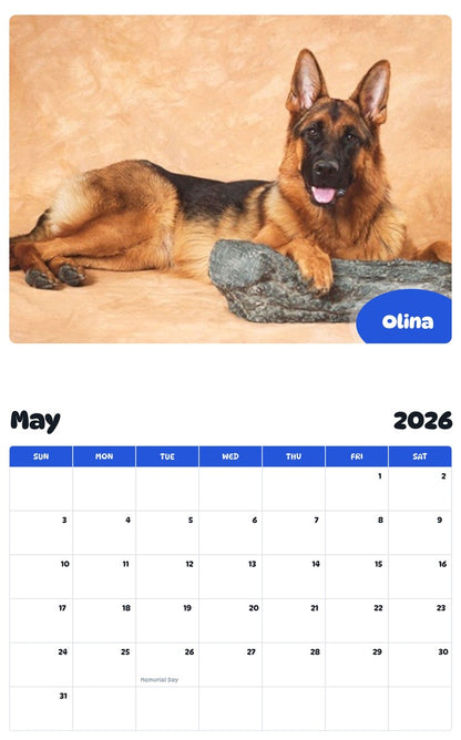 2026 - 2027 Olina - Pawidols Pet Calendar