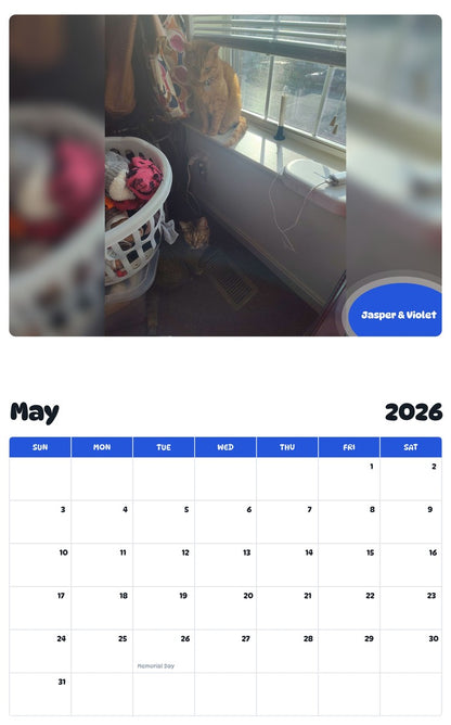 2026 - 2027 Jasper & Violet - Pawidols Pet Calendar