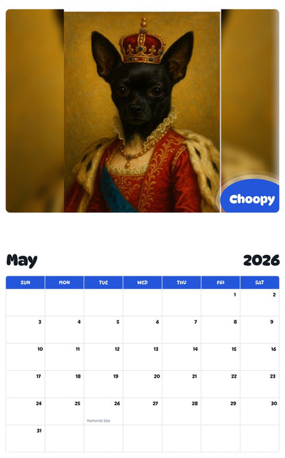 2026 - 2027 Choopy - Pawidols Pet Calendar