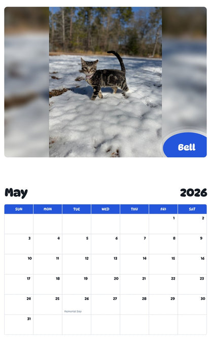2026 - 2027 Bell - Pawidols Pet Calendar