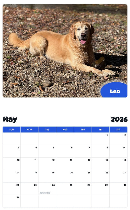 2026 - 2027 Leo - Pawidols Pet Calendar