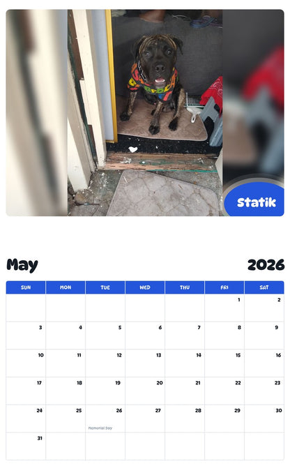 2026 - 2027 Statik - Pawidols Pet Calendar