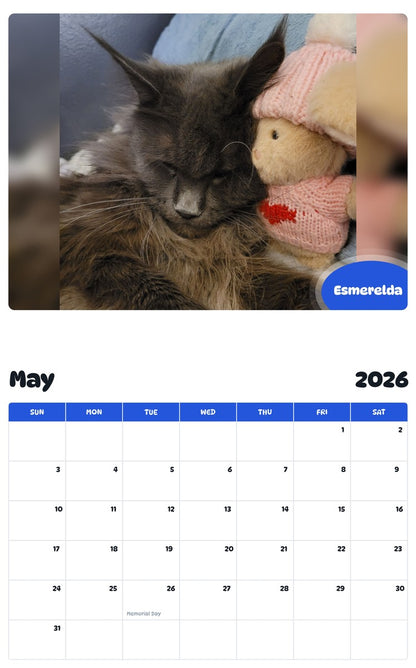 2026 - 2027 Esmerelda - Pawidols Pet Calendar