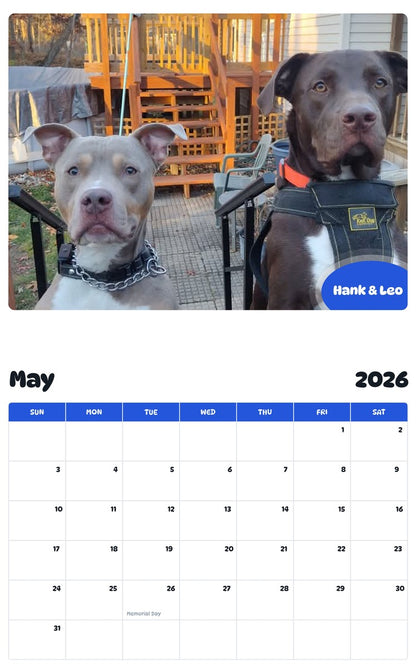 2026 - 2027 Hank & Leo - Pawidols Pet Calendar