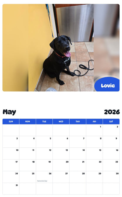 2026 - 2027 Lovie - Pawidols Pet Calendar