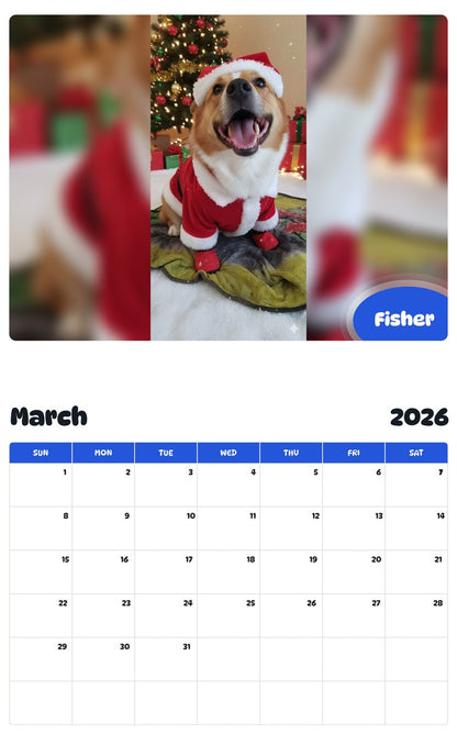 November 2025 - October 2026 Fisher - Pawidols Pet Calendar
