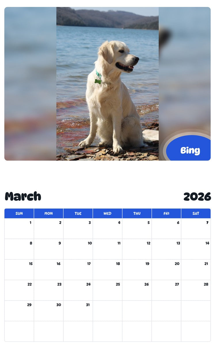 November 2025 - October 2026 Bing - Pawidols Pet Calendar
