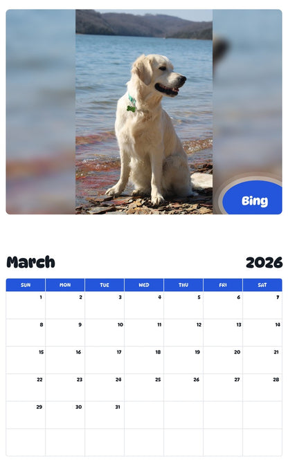 November 2025 - October 2026 Bing - Pawidols Pet Calendar