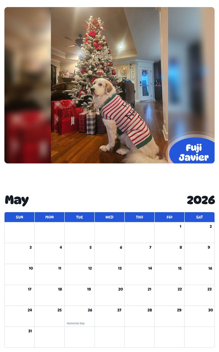 2026 - 2027 Fuji Javier - Pawidols Pet Calendar