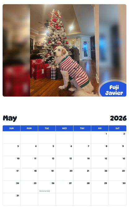 2026 - 2027 Fuji Javier - Pawidols Pet Calendar