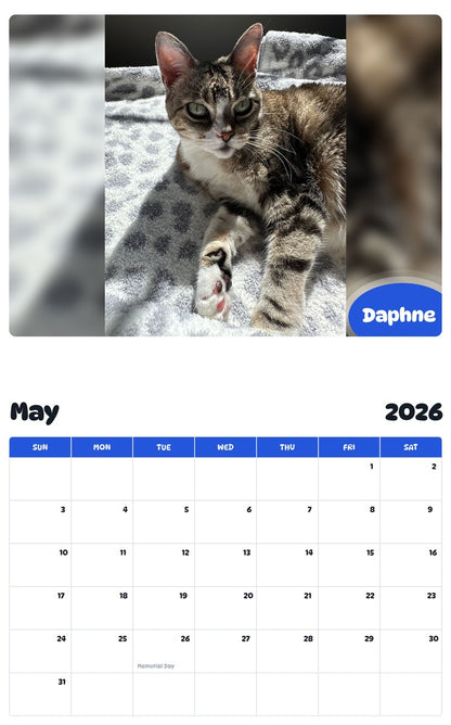 2026 - 2027 Daphne - Pawidols Pet Calendar