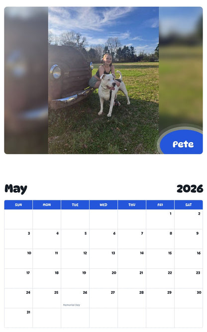 2026 - 2027 Pete - Pawidols Pet Calendar