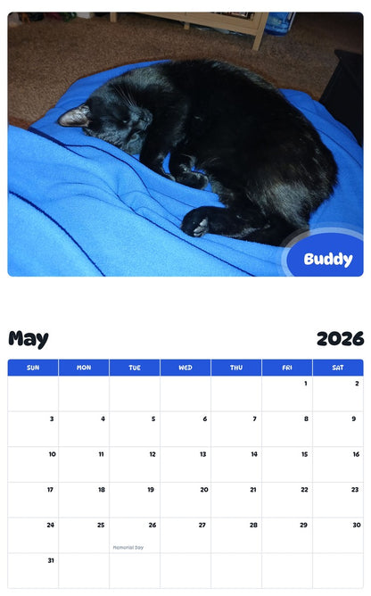 2026 - 2027 Buddy - Pawidols Pet Calendar