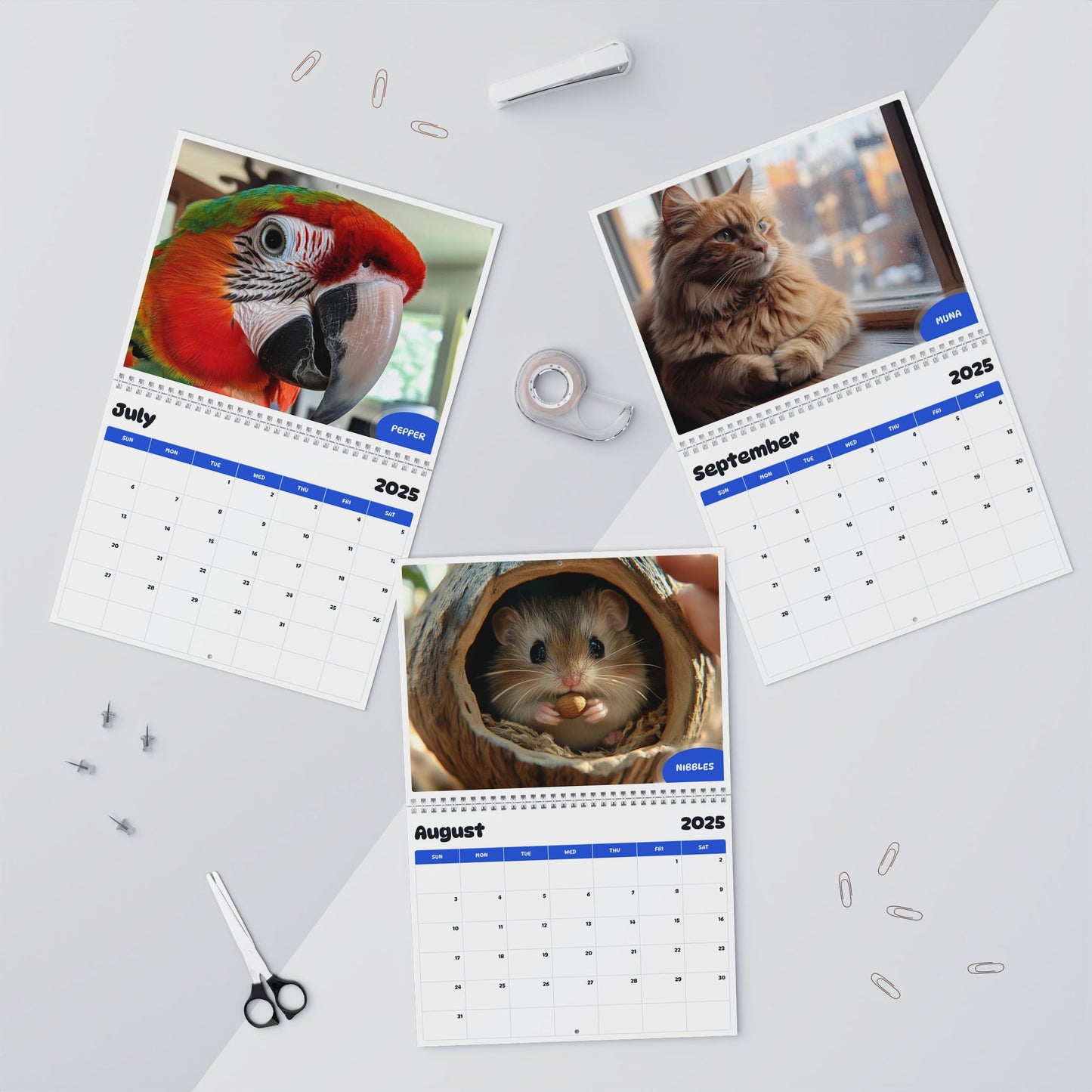 July 2025 - June 2026 Chopper - Pawidols Pet Calendar