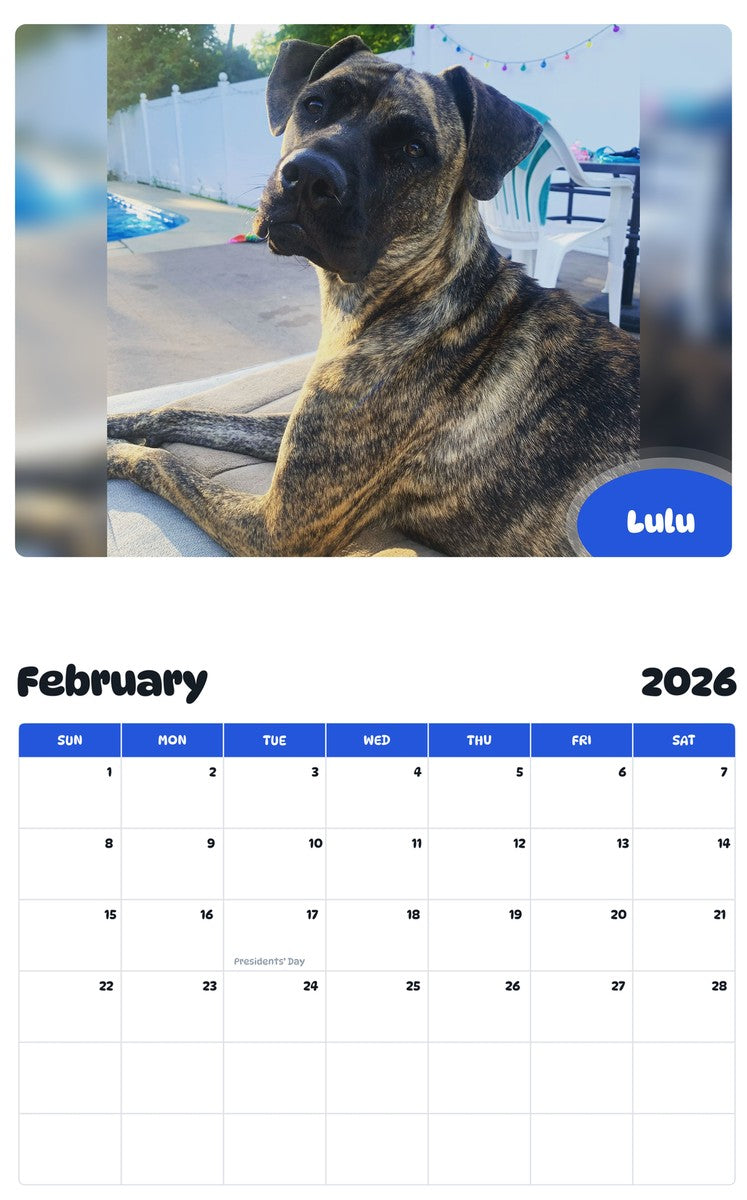 October 2025 - September 2026 Lulu - Pawidols Pet Calendar